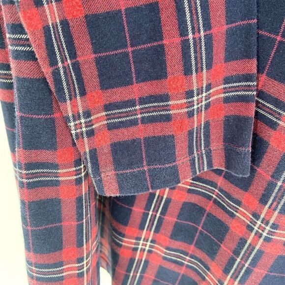 Talbots Plaid Long Sleeve Top Black Red White Size XL - Picture 7 of 9